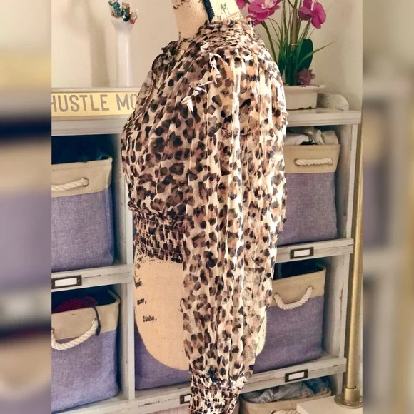 Free People Printed Twyla Top leopard - Picture 6 of 7